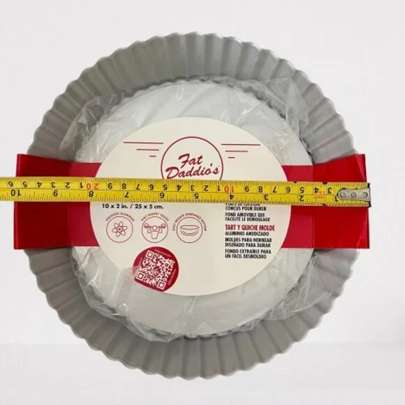 NEW ProSeries Fluted Removable Bottom Fat Daddio's Tart / Quiche Pans-Set of two - Picture 12 of 17